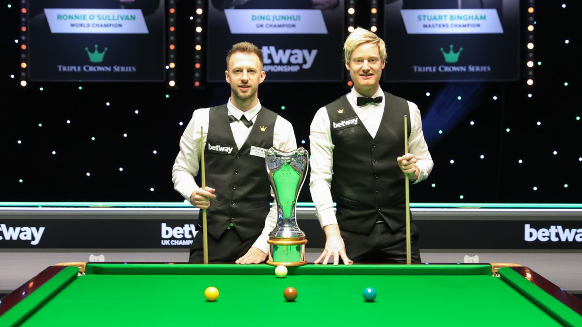 UK Championship snooker 2020 Neil Robertson and Judd Trump neck and