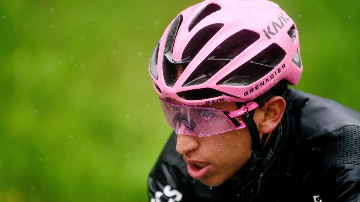 Egan Arley Bernal Gomez of Colombia and Team INEOS Grenadiers Pink Leader Jersey during the 104th Giro d'Italia 2021, Stage 16 a 153km stage shortened due to bad weather conditions from Sacile to Cortina d'Ampezzo 1210m