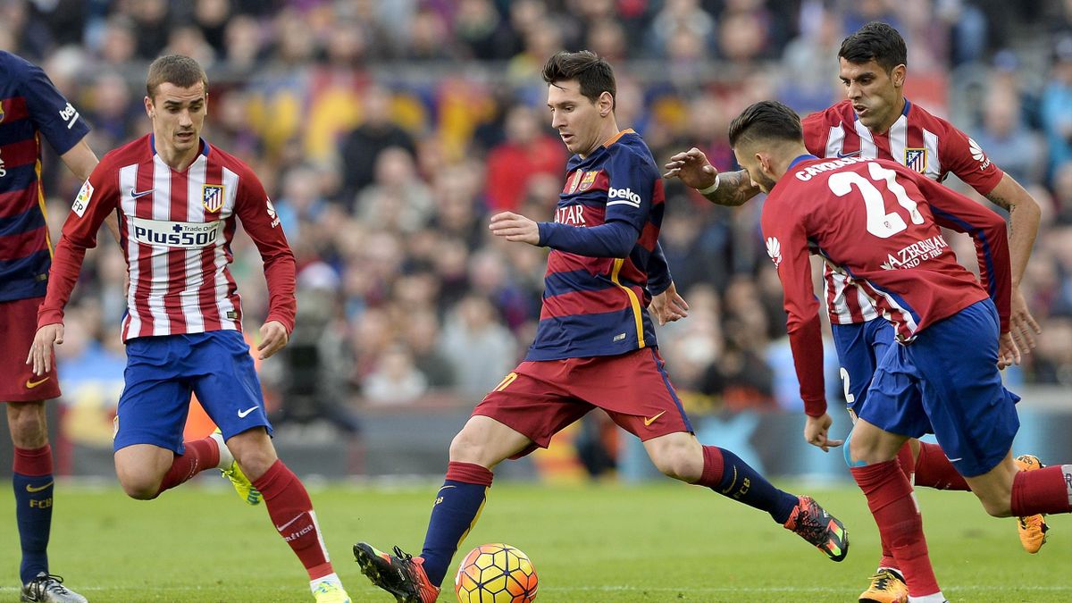 En directo, Barcelona-Atlético: directa a Filipe Luis por una dura patada a Messi (2-1) - Eurosport