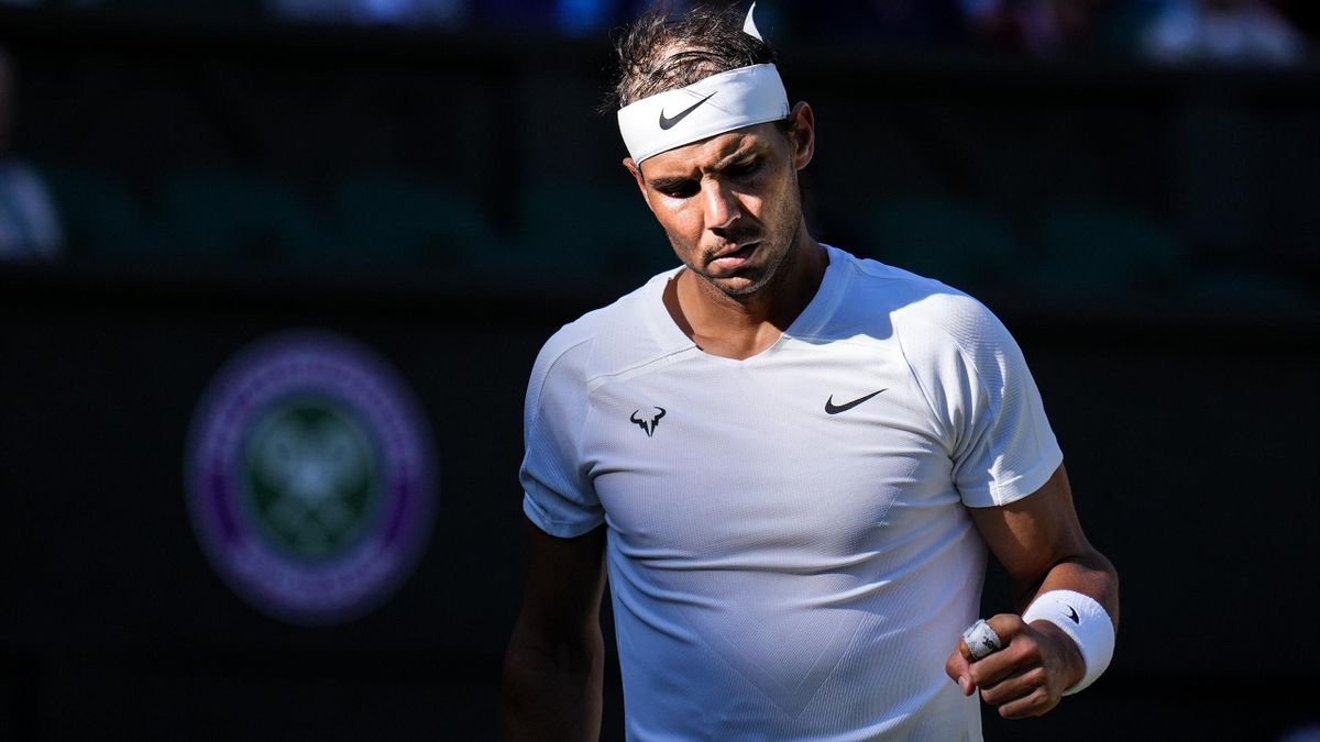 Rafael Nadal lors de son match du 2e tour - Wimbledon 2022