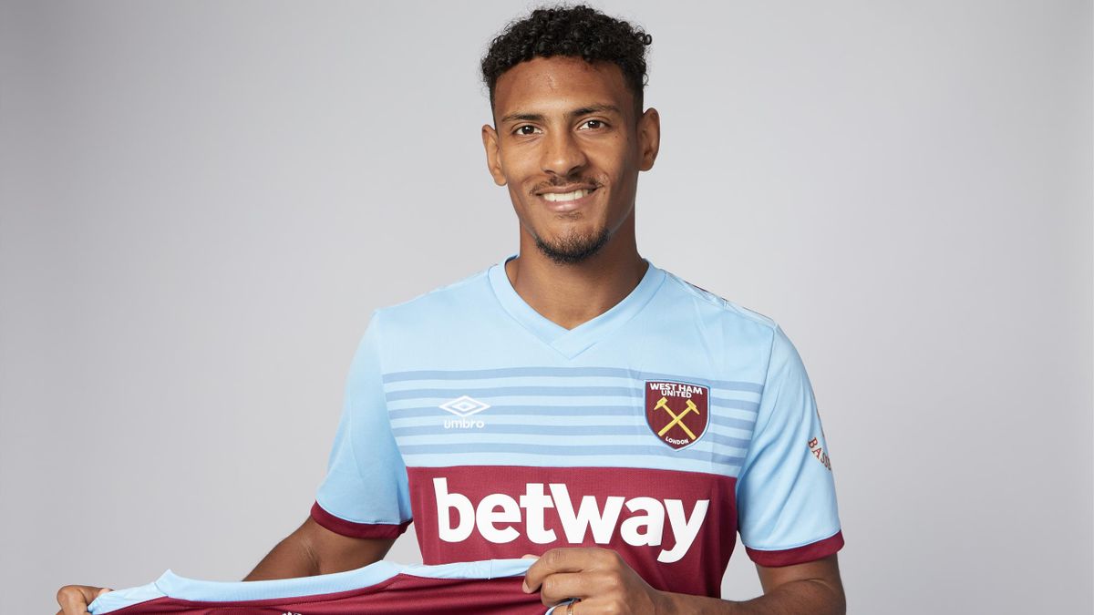West Ham United unveil their new record signing Sebastien Haller on July 17, 2019 in London, England.