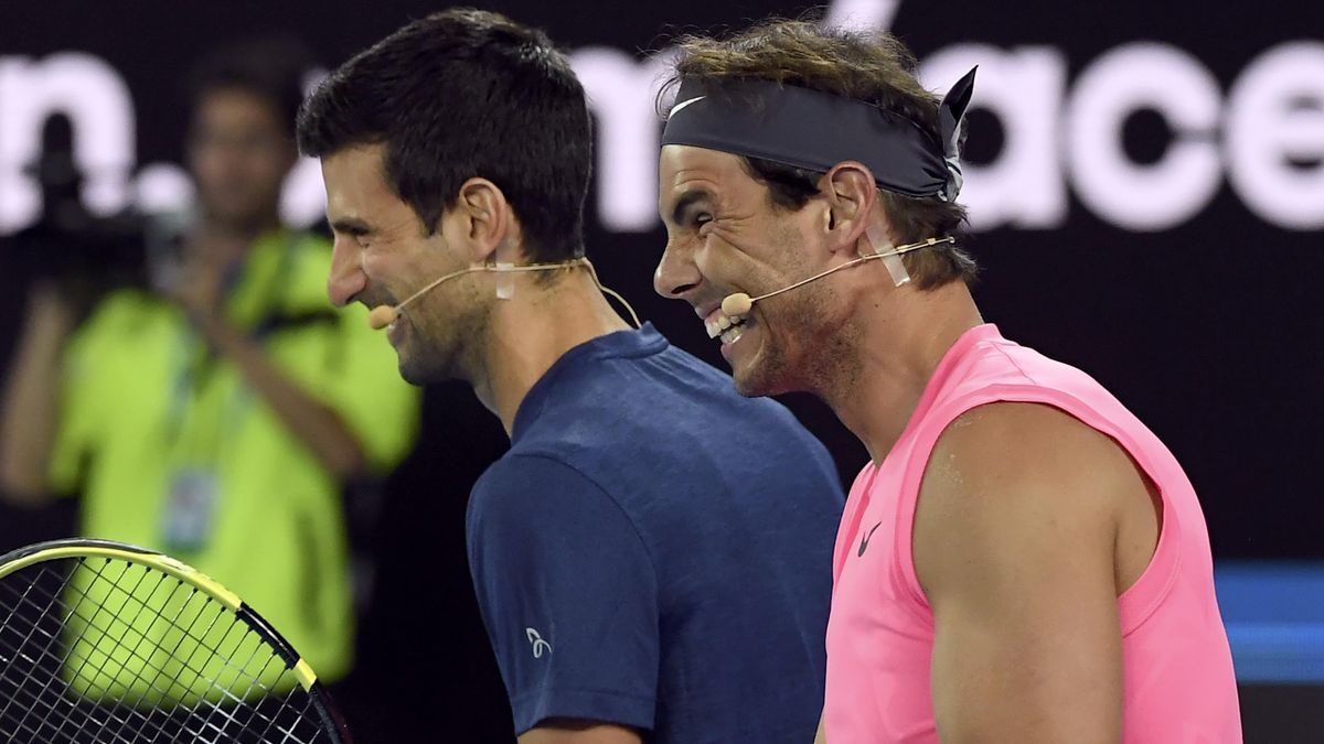 Novak Djokovic und Rafael Nadal
