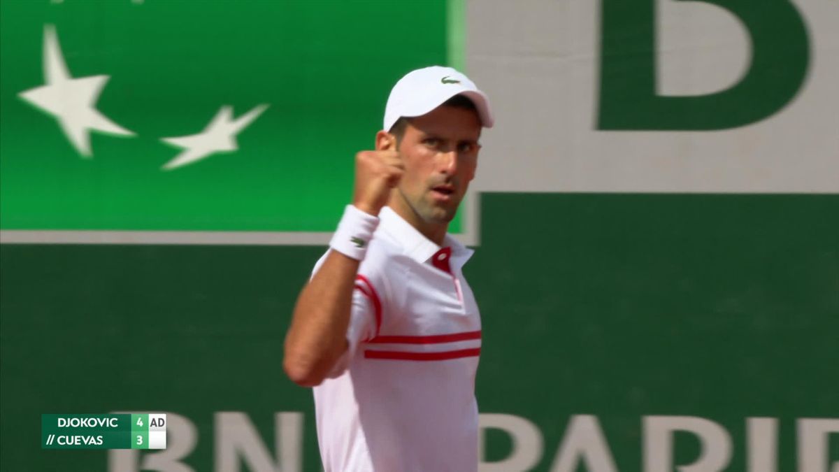 Djokovic breaking serve
