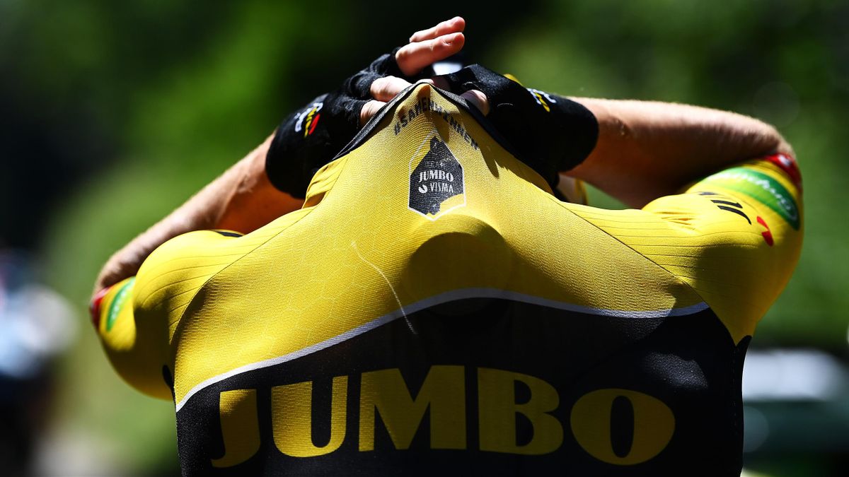 Das Team Jumbo-Visma verabschiedet sich von der Tour de Suisse