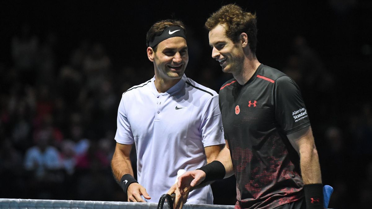 Roger Federer (l.) und Andy Murray