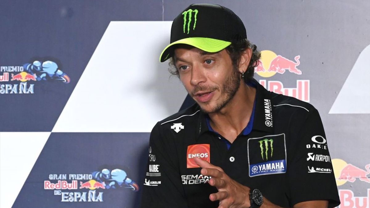 Monster Energy Yamaha's Italian rider Valentino Rossi attends a press conference at the Jerez racetrack in Jerez de la Frontera on July 16, 2020, ahead of the Spanish Grand Prix.