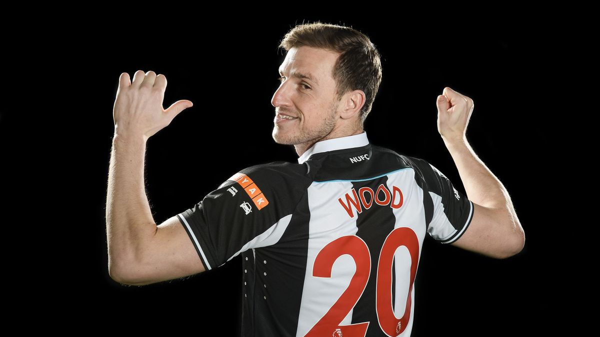 Chris Wood poses for photographs at the Newcastle United Training Centre on January 13, 2022 in Newcastle upon Tyne, England. (Photo by Serena Taylor/Newcastle United via Getty Images)
