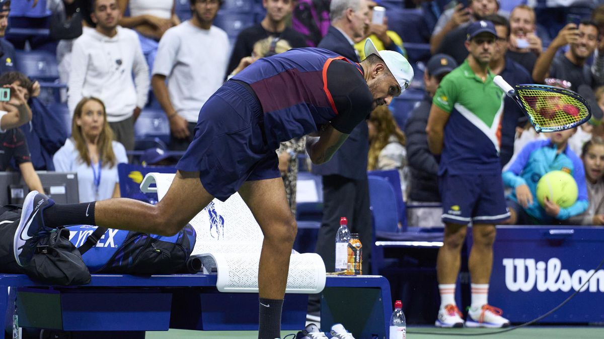 Furious Nick Kyrgios smashes TWO racquets after US Open loss to Karen Khachanov