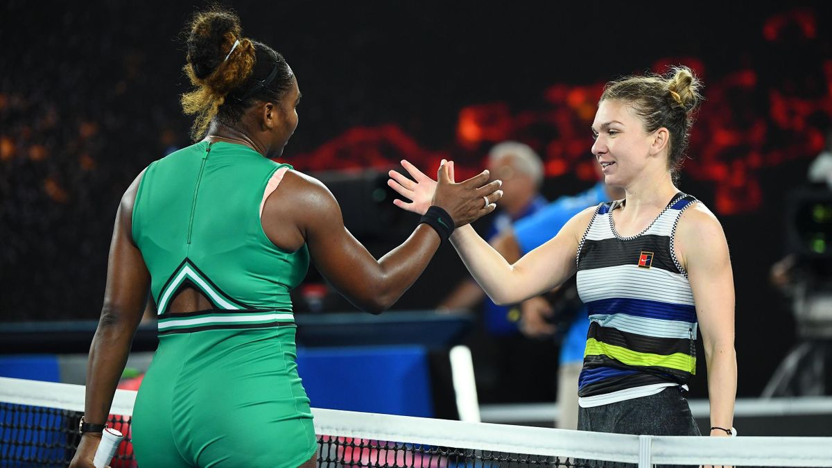 Serena Williams et Simona Halep après leur 8e de finale à Melbourne