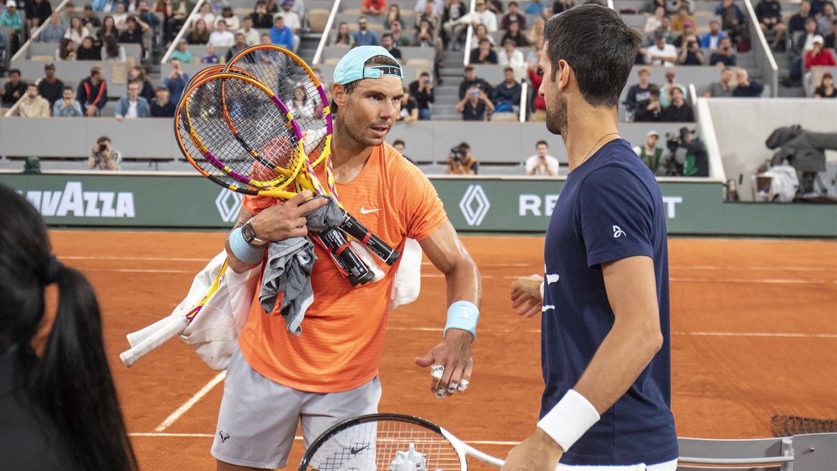 Rafael Nadal mit Novak Djokovic