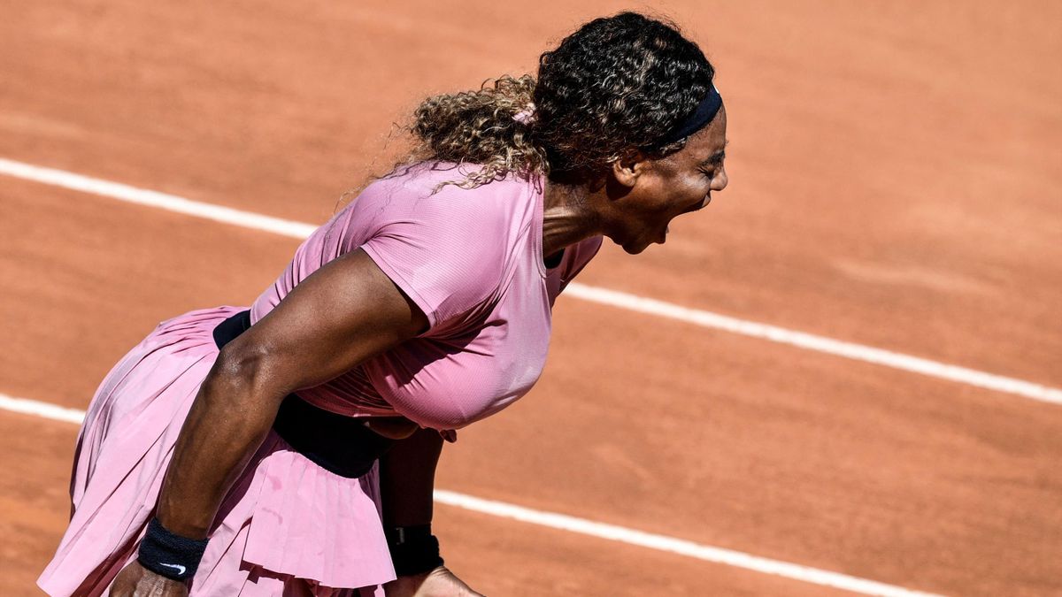 A frustrated Serena Williams during defeat at the Italian Open