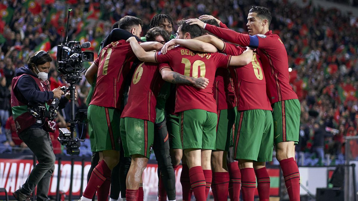 Portugal celebra su gol ante Turquía.