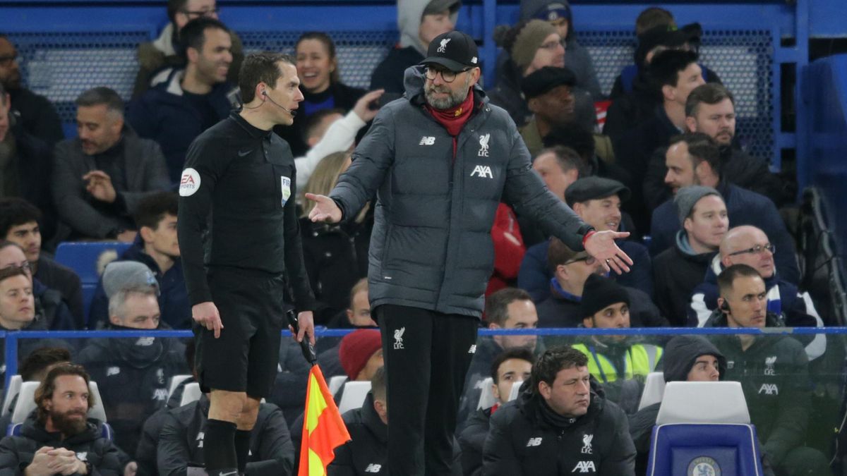Jurgen Klopp of Liverpool during the FA Cup Fifth Round match between Chelsea FC and Liverpool FC at Stamford Bridge on March 03, 2020 in London, England