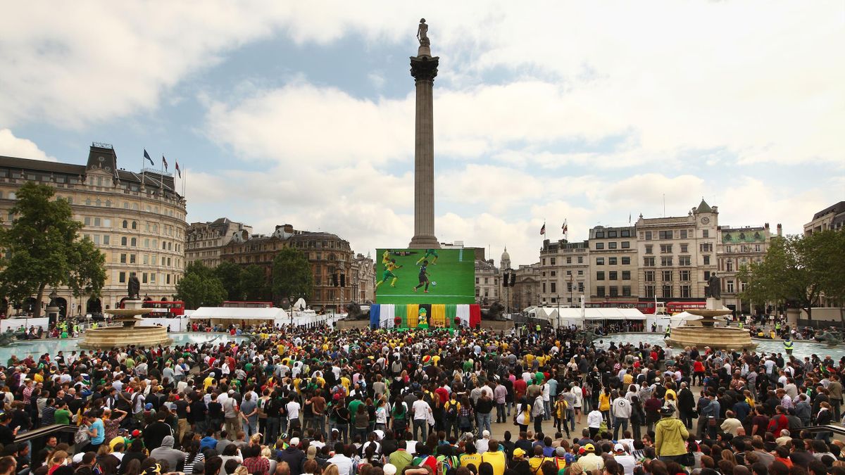 Trafalgar Square has previously hosted screenings of sporting events