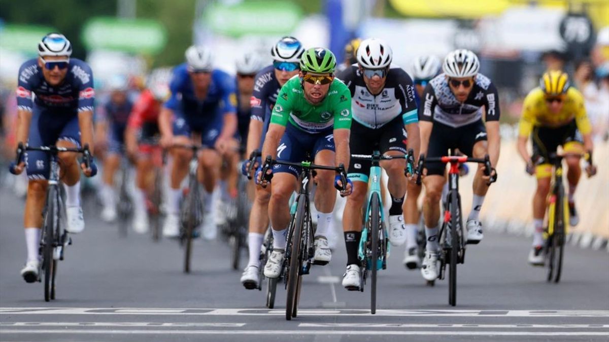 Mark Cavendish all'arrivo di Nimes - Tour de France 2021