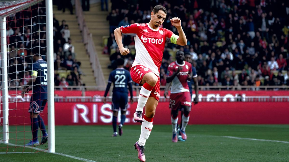Wissam Ben Yedder, capitaine de l'AS Monaco, double buteur en L1 face au PSG (3-0) - 20/03/2022