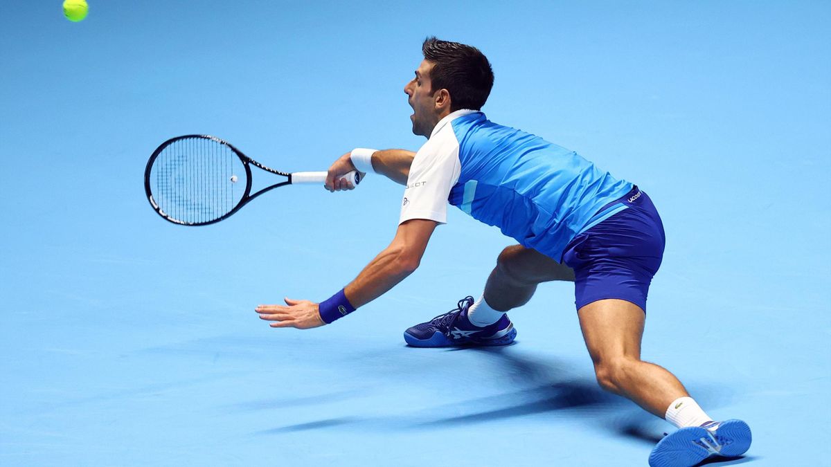 Novak Djokovic lors du Masters de Turin en 2021