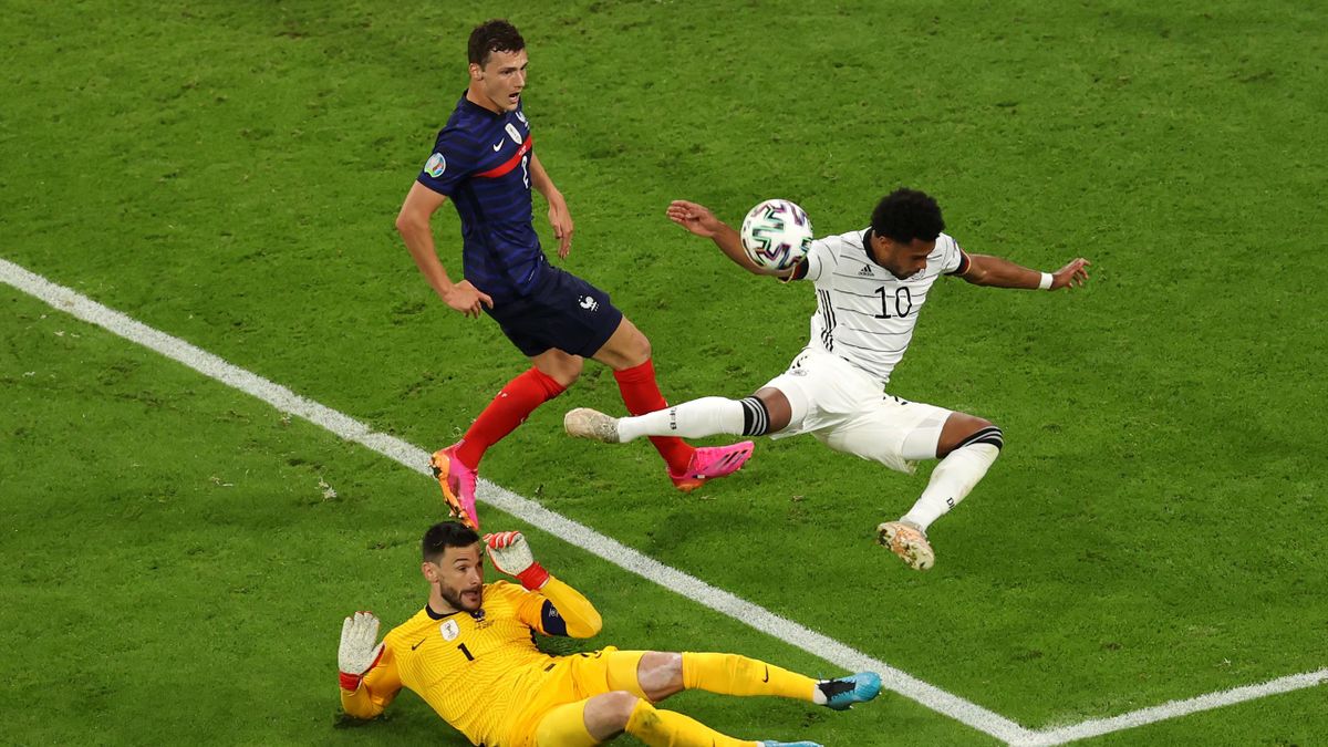 Serge Gnabry (right, Germany) against France