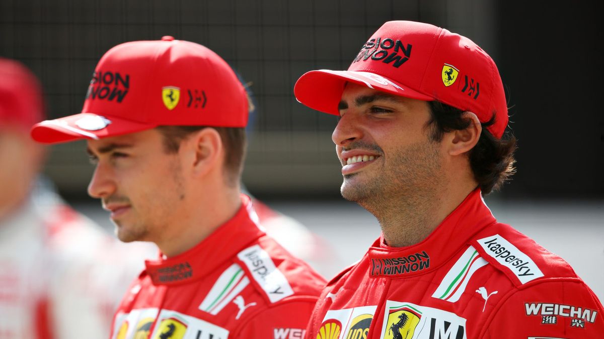Ferrari, Carlos Sainz e Charles Leclerc in occasione del Day 1 dei test in Bahrain