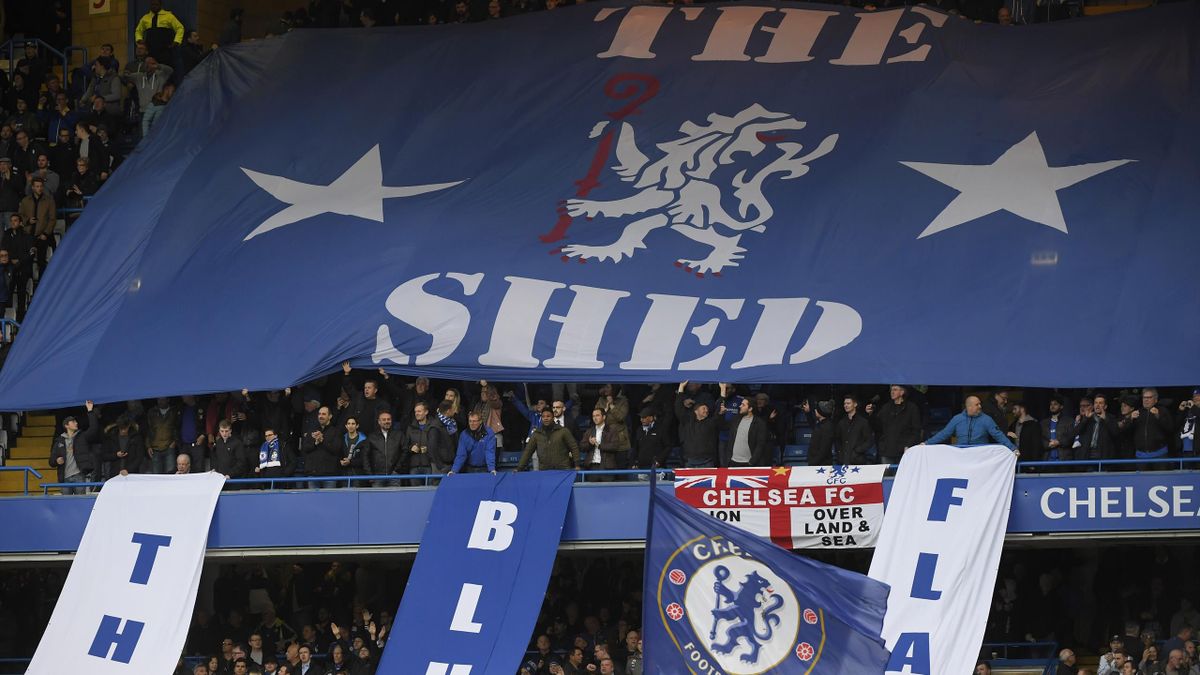 Chelsea fans at Stamford Bridge.