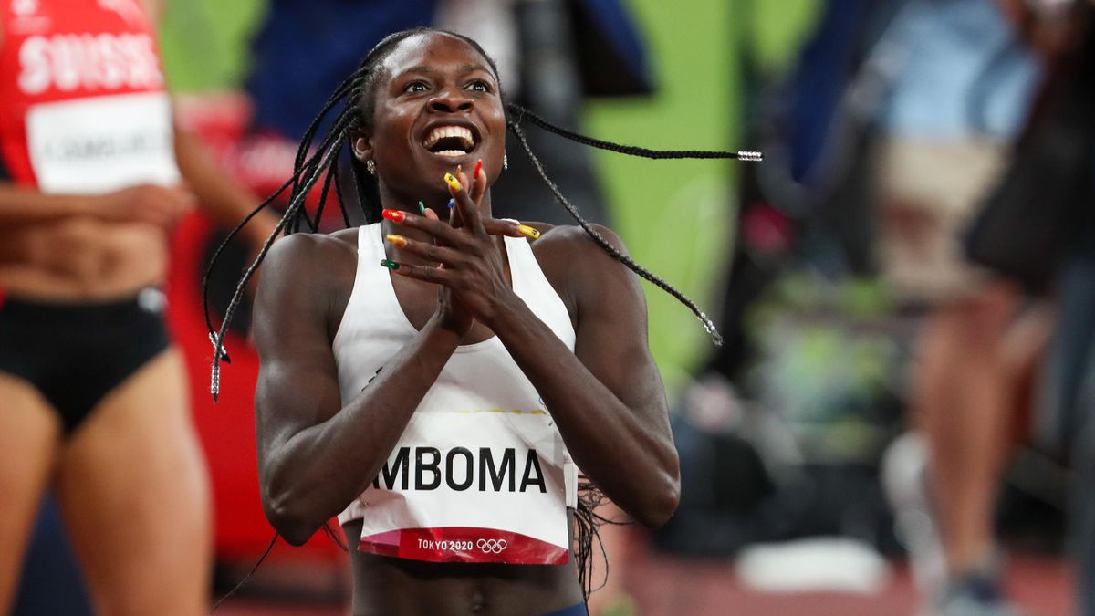 Christine Mboma na de haar zilveren race in Tokio