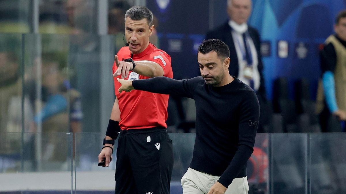 Xavi war unzufrieden mit der Schiedsrichterleistung beim Auswärtsspiel des FC Barcelona bei Inter Mailand