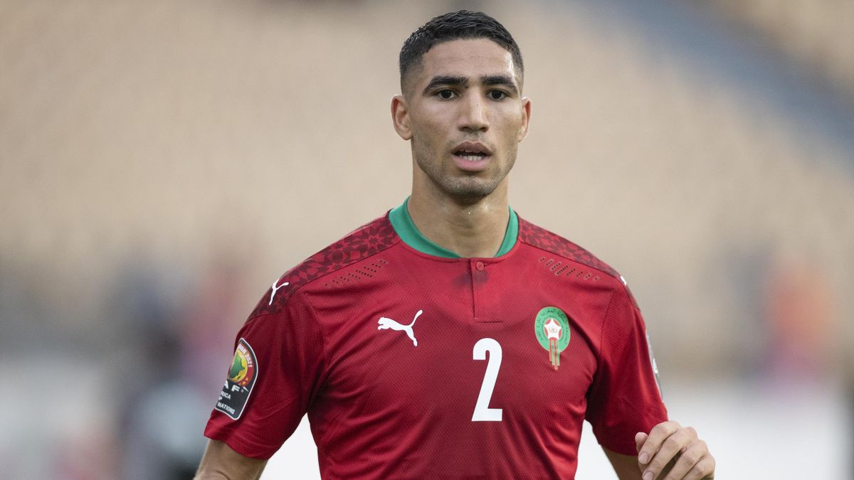 Achraf Hakimi durante Marocco-Comore, Coppa d'Africa 2022 (14 gennaio 2022) (Getty Images)