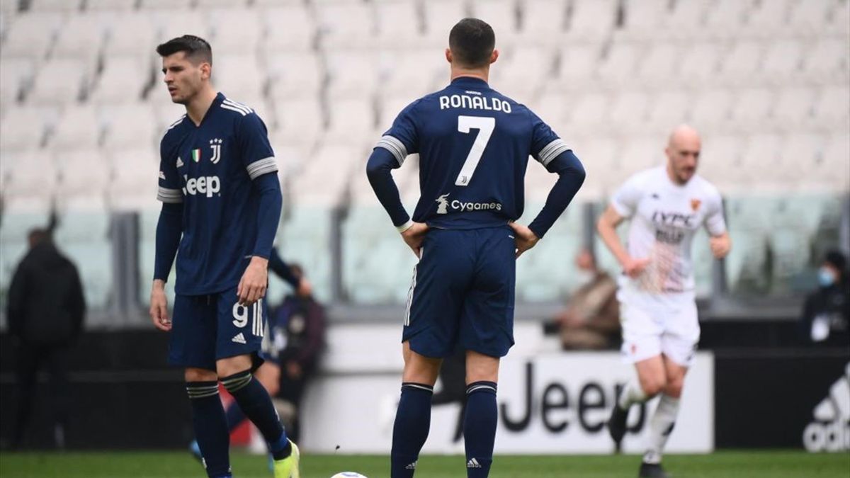 La delusione di Alvaro Morata e Cristiano Ronaldo - Juventus-Benevento Serie A 2020-21