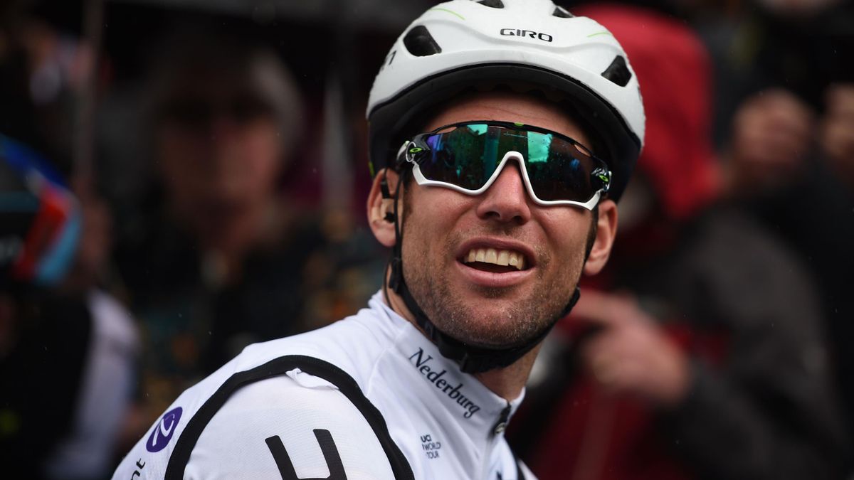 Mark Cavendish of Dimension Data waits at the start of the first stage of the Tour de Yorkshire