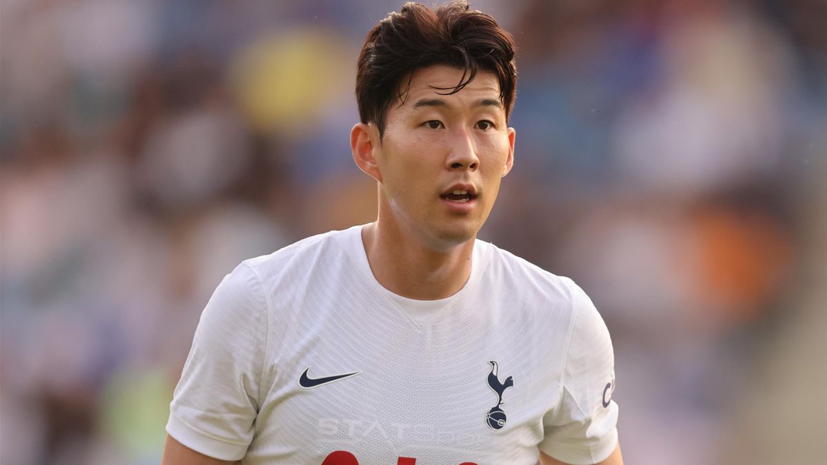 Son Heung-min of Tottenham Hotspur during the pre-season friendly between Colchester United and Tottenham Hotspur at JobServe Community Stadium on July 21, 2021