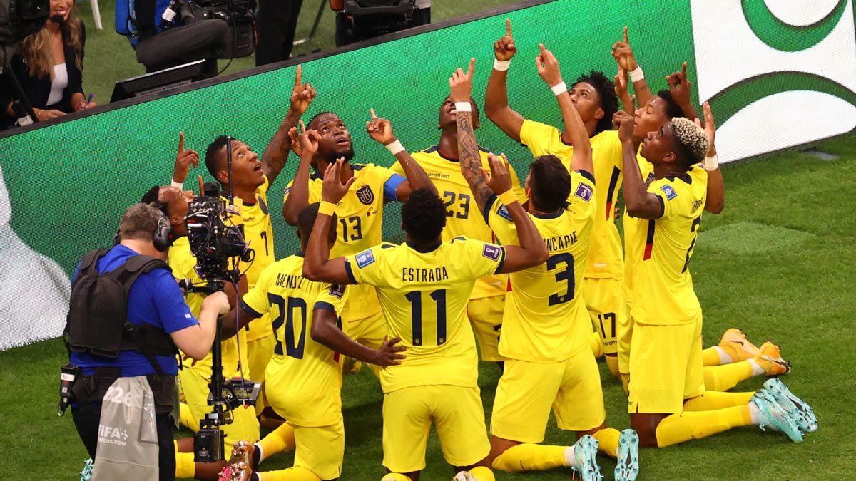 La célébration des joueurs de l'Equateur