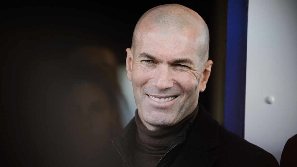 French football coach and former footballer Zinedine Zidane attends the inauguration of a digital health center in La Castellane neighbourhood in Marseille, southern France, on February 11, 2022