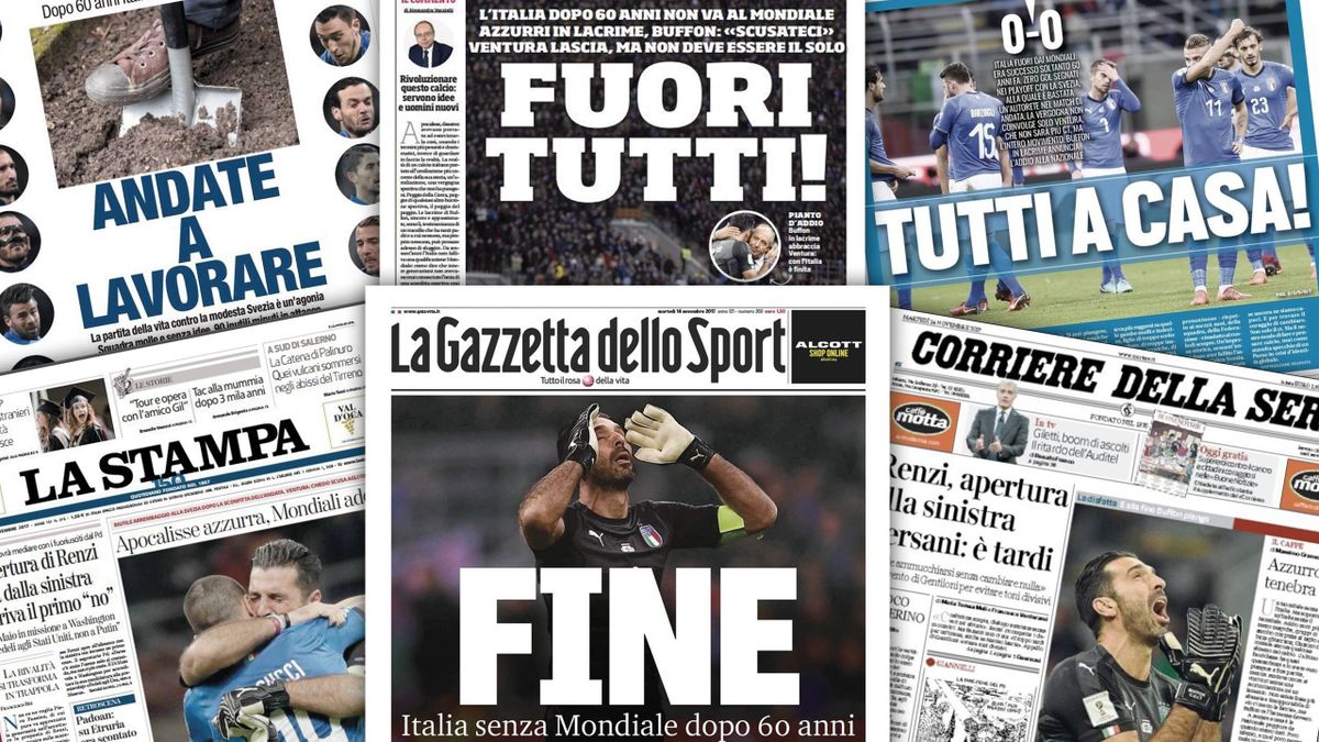 Apocalypse Honte Nationale La Presse Italienne Explose Apres L Elimination De La Squadra Azzurra Eurosport