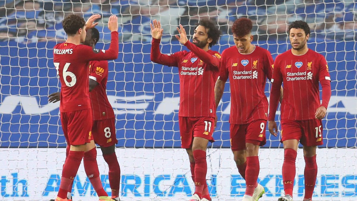 Mohamed Salah a reușit o "dublă" pentru Liverpool, în meciul cu Brighton