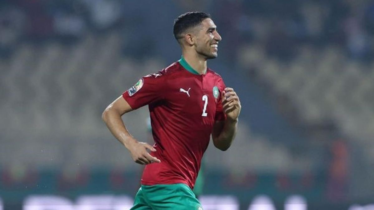 Achraf Hakimi auteur du but de la qualification pour le Maroc contre le Malawi en 8e de finale de la CAN le 25 janvier 2022