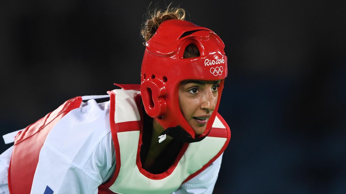 Yasmina Aziez au pied du podium - Eurosport