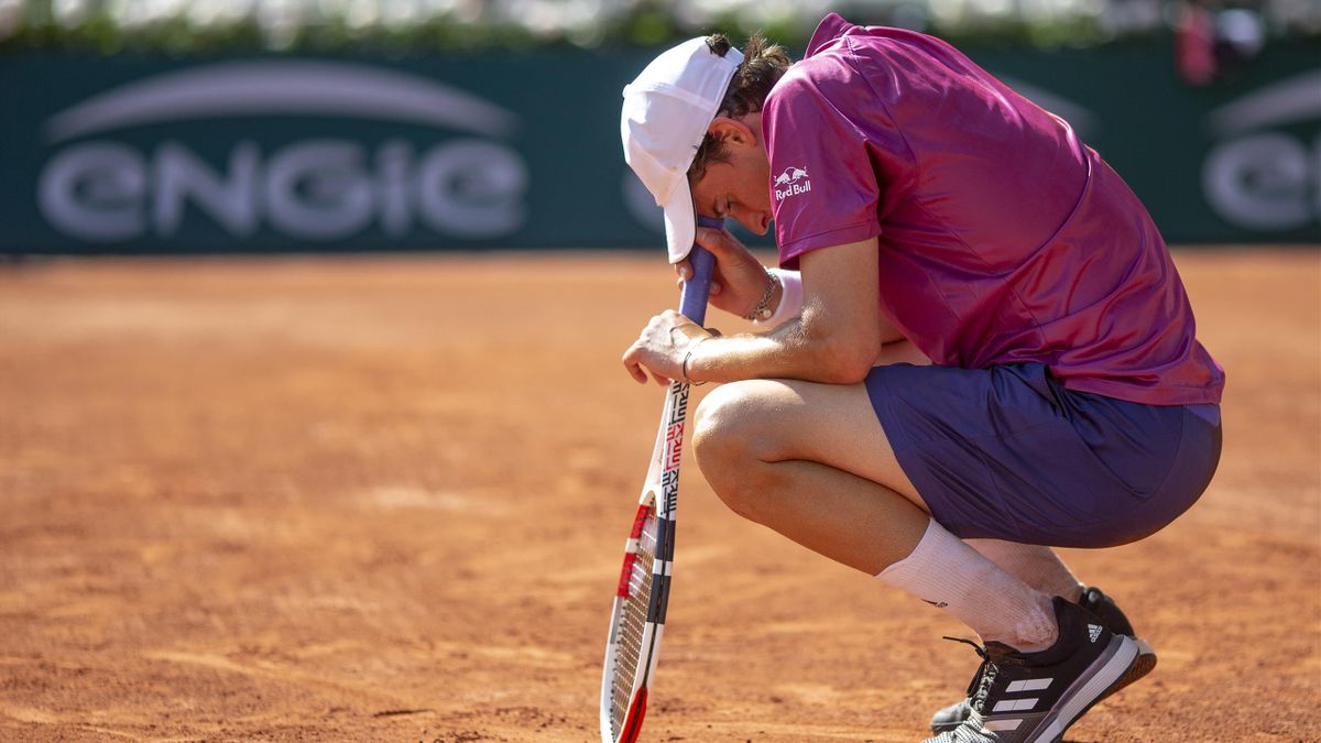 Dominic Thiem dépité lors de son 1er tour à Roland-Garros (2021)