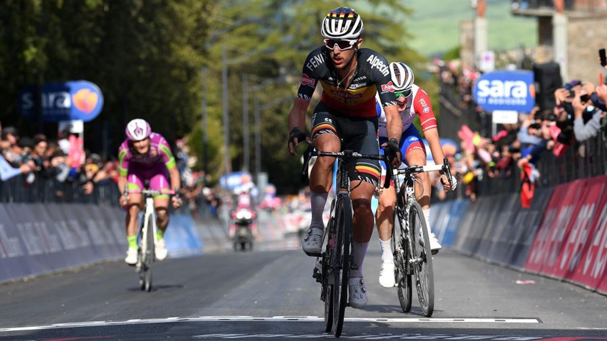 Dries De Bondt all'arrivo di Montalcino - Giro d'Italia 2021