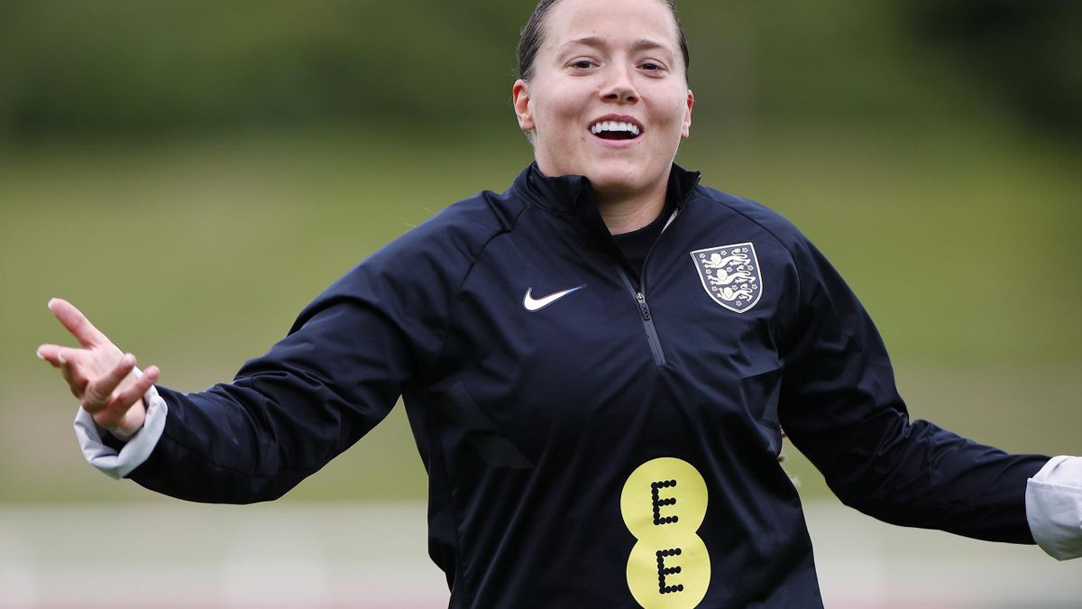Fran Kirby of England reacts during the England Women Training Camp at St George's Park on June 01, 2022 in Burton upon Trent, England