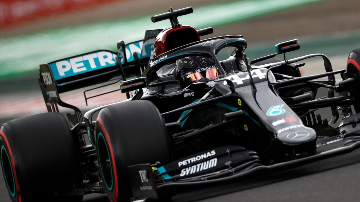 Lewis Hamilton (Mercedes) après la séance de qualifications du Gand Prix de Hongrie 2020