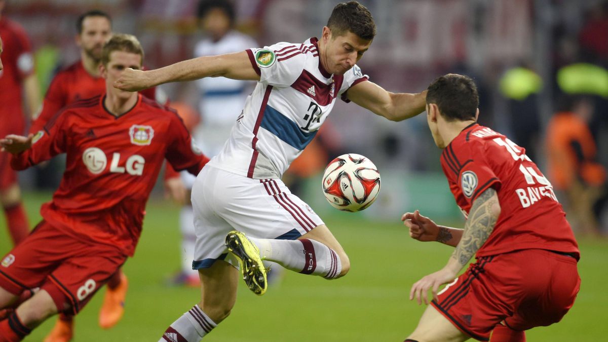 Bayern-Stürmer Lewandowski im Spiel gegen Leverkusen