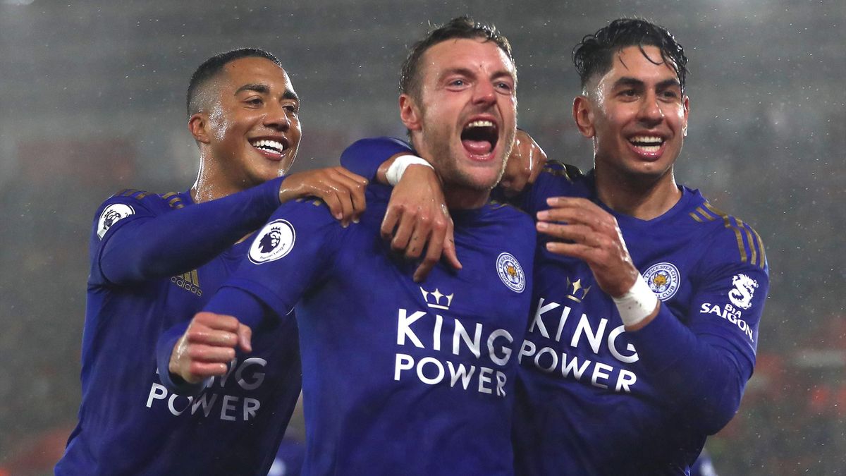 Youri Tielemans, Jamie Vardy et Ayoze Perez ont étrillé Southampton 9-0 avec Leicester, le 25 octobre 2019.