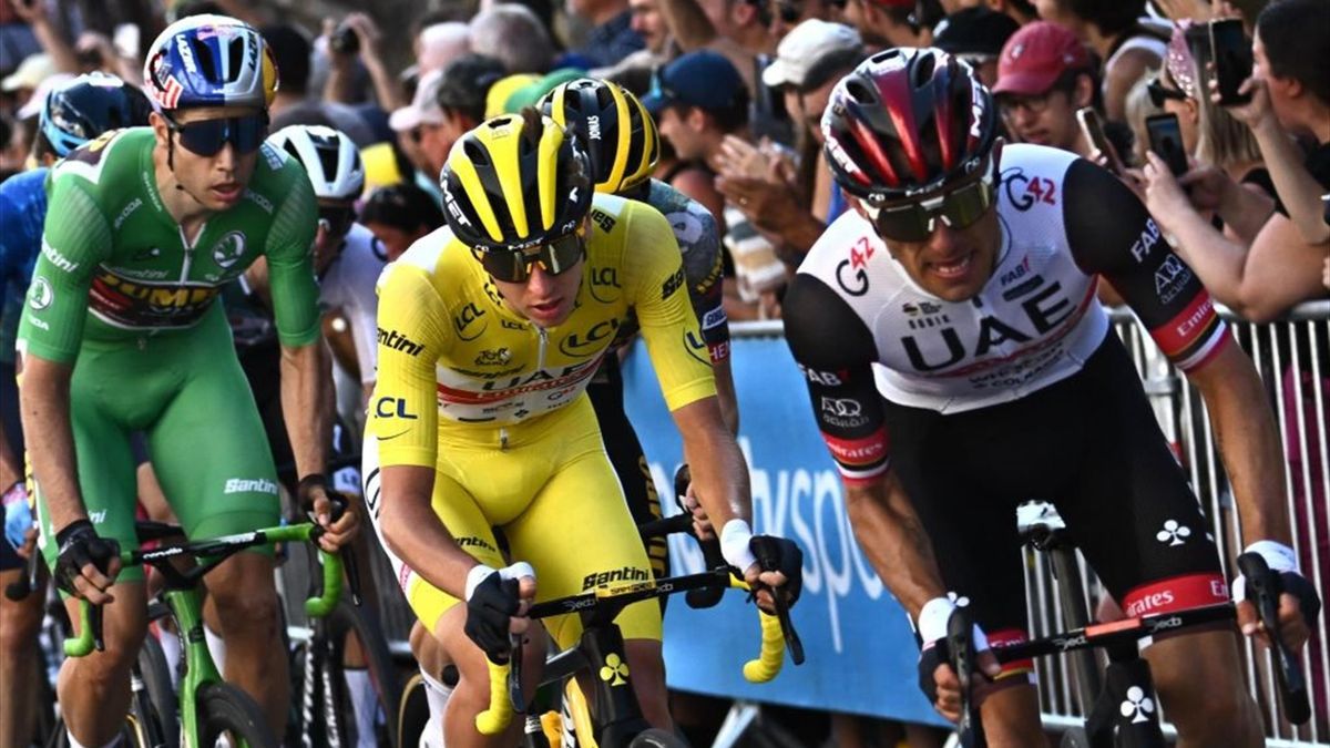 Majka e Pogacar in azione al Tour de France 2022