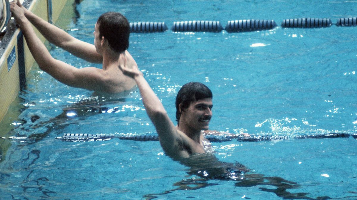Olympic Momentum Mark Spitz:Mark Spitz won 7 swimming gold medals all in world record time at the 1972 Olympics