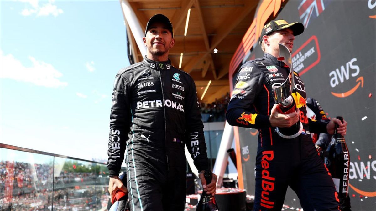 Lewis Hamilton e Max Verstappen durante il GP del Canada di Formula 1 - Mondiale 2022