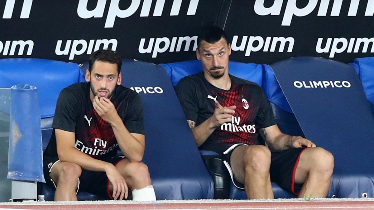 Spielten gemeinsam für den AC Milan: Hakan Çalhanoğlu und Zlatan Ibrahimovic