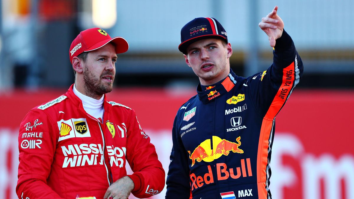 Fahren sie 2021 gemeinsam für Red Bull? Sebastian Vettel (links) und Max Verstappen