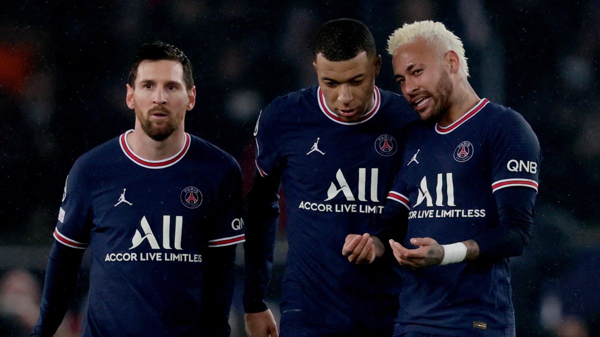 Lionel Messi, Kylian Mbappé et Neymar (PSG)