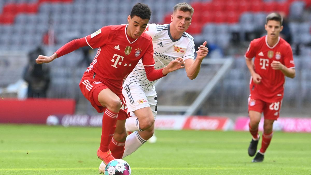 Bayern-Youngster Musiala (li.) im Spiel gegen Union Berlin