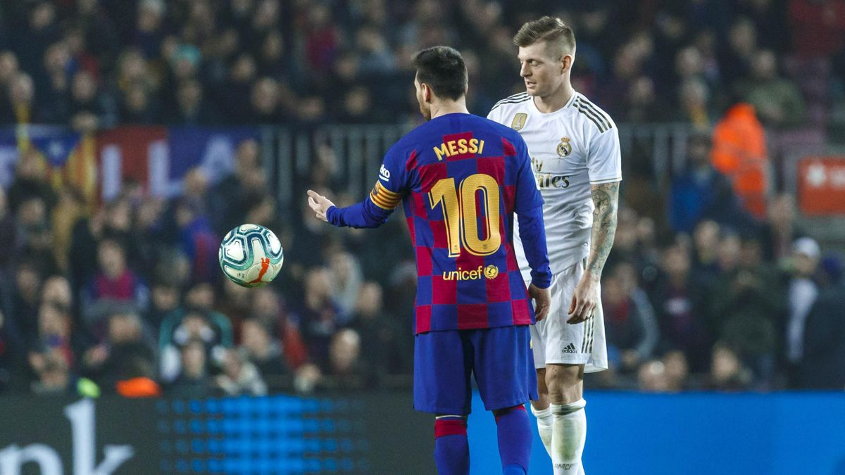 Lionel Messi et Toni Kroos lors du Clasico Barça - Real, le 18 décembre 2019